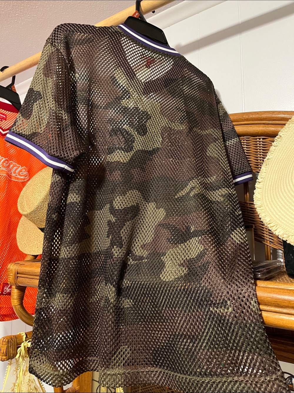 Supreme baseball mesh jersey Supreme Baseball Top Jersey Woodland Camo - Picture 6 of 6